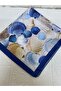 Blue Brown Muscle Shell Patterned Rayon Satin Scarf - New Year's Gift New Year's - 2