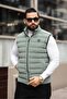 High Collar, Double-Stitched, Quilted, Standard-Fit, Puffer Vest 24Use2478 - 4