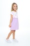 Girl's Floral Print Dress with Skirt Garnish - 4