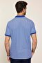 Men's Polo Neck Classic Fit Plain Cotton Pique Navy Blue T-Shirt - 5