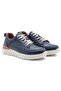 Genuine Leather Men's Sports Walking Shoes 2401 Navy Blue