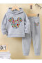 Flowers Printed Winter Tracksuit Set