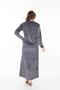 Velvet Hijab Dress with Collar Embroidery and Detailed Embellishments - 2