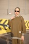 Women's Tracksuit Set Double Set Oversize Polo Neck