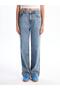 Wideleg Women's Jean Trousers - 3