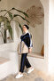 Women's Modest Tunic Trousers Double Crepe Two-Piece Set - 3