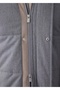 سترة رمادية اللون بسحاب وغطاء للرأس - 3