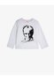 Unisex Kids 23 April 29 October Demonstration Long Sleeve Atatürk White Black Printed T-shirt