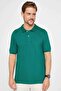 Men's Regular Fit Classic Cut 100% Cotton Plain Pique Green Polo Neck T-Shirt