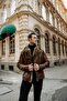 Men's Genuine Fur Leather Biker Jacket