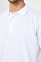 Men's Classic Fit Comfortable Cut 100% Cotton Plain Pique White Polo Collar T-Shirt - 3