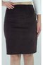 Coffee Velvet Cornered Pencil Skirt