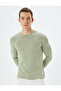 Green Men's Crew Neck Sweater - 3