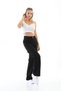 Vita Women's Black Colorfast Lycra Back Pocketless Model Cargo Pocket Palazzo Pants - 3