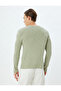 Green Men's Crew Neck Sweater - 4