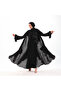 Luxurious Abaya Star Black Stylish Abaya Crepe Chiffon Quality Fabric Hand Embroidered Lace - 4