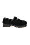 Women's Black Fur Detailed Casual Shoes