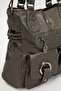 Gray Bird Eye Detailed Shoulder Bag - 3