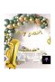Mold Green Gold White Quality Luxury Birthday Balloon Set for 1 Year Old
