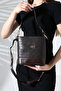 Brown Bucket Model Printed-Textured Women's Bag Single Compartment Cross Strap Shoulder and Hand Bag Stylish - 4