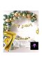 50 Pieces Balloon Luxury Pink Mold Green Gold 1 Year Old Balloon Set