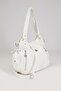 White Glazed Pattern Shoulder Bag