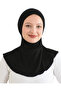 Women's Neck Collar Hijab Hijab Practical Sports Bonnet - Black