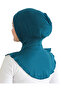 Women's Neck Collar Hijab Hijab Practical Sports Bonnet - Turquoise - 5