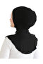 Women's Neck Collar Hijab Hijab Practical Sports Bonnet - Black - 5