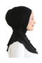 Women's Neck Collar Hijab Hijab Practical Sports Bonnet - Black - 3