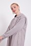 Gray Quilted Hooded Vest Double Suit - 5