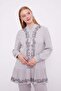 Gray Embroidery Detailed Set - 6