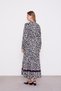 Black-Mink Geometric Pattern Flounce Dress - 6