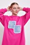 Fuchsia Denim Detailed Sport Suit - 5