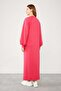 Fuchsia Crew Neck Stripe Detail Sports Dress - 6