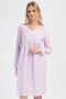 Women's 2 Yarn Long Sleeve Pink Mother Nightgown C1T1N7O161
