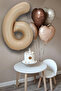 Heart and Age Number Balloon Birthday Balloon Set for 6 Years Old