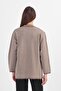 Women's Mink Houndstooth Patterned Buttoned Pocket V-Neck Knitwear Mother Cardigan - 6