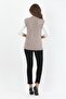 Women's Sand Embroidered Ribbed Knitwear Vest - 3