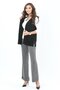 Women's Black Embroidered Ribbed Knitwear Vest - 4