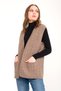 Women's Mink Pocket Winter Thick Knitted Knitwear Mother Vest - 2