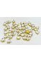 50 Pieces of 10 mm Case with Heart Glass Stone Gold Case - 2