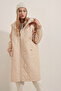 جاكيت Puffer واسع، بلون المنك - 5130 - 2