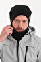 Men's Black 100% Micro Fleece Double Layer Winter's Coming Beanie Neck Collar Suit - 3
