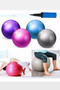 Grey Pilates Ball 65 cm Deluxe Yoga Plates Exercise Ball Ball Inflator Pump Set - 4