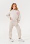 6-9 Years Old Pink Flower Girls' Tracksuit Set - Space Gray - 3