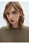 Round Neck Sweatshirt with Stitching Details - 7