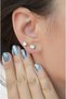 Steel Gold Solitaire Earring 5 Mm
