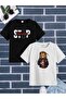 2-Piece Mixed Print Combination Unisex Children's Short Sleeve Basic T-Shirt