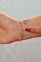 Red Bracelet with Small Evil Eye Bead - 4